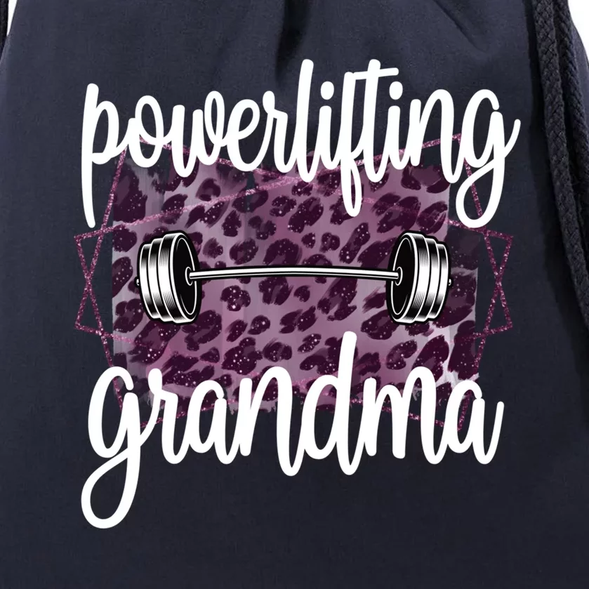 Powerlifting Grandma Of A Powerlifter Grandmother Funny Gift Drawstring Bag