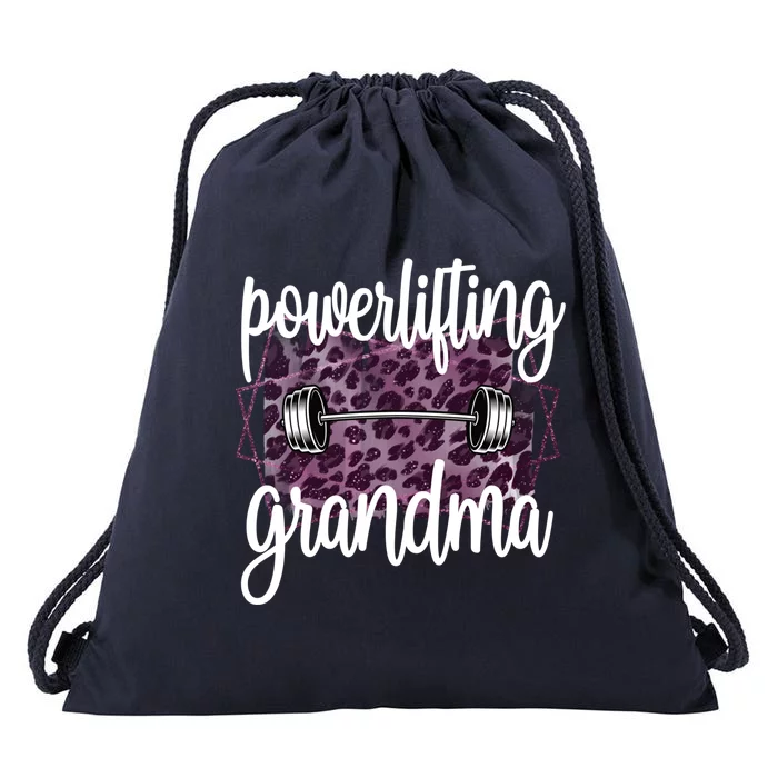 Powerlifting Grandma Of A Powerlifter Grandmother Funny Gift Drawstring Bag