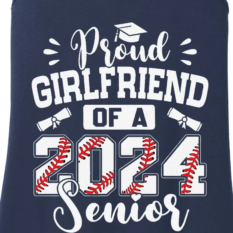 Proud Girlfriend Of A 2024 Senior Baseball Graduate Ladies Essential Tank