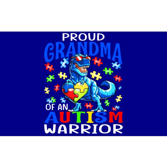 Proud Grandma Of An Autism Warrior Dinosaur Cool Gift Bumper Sticker