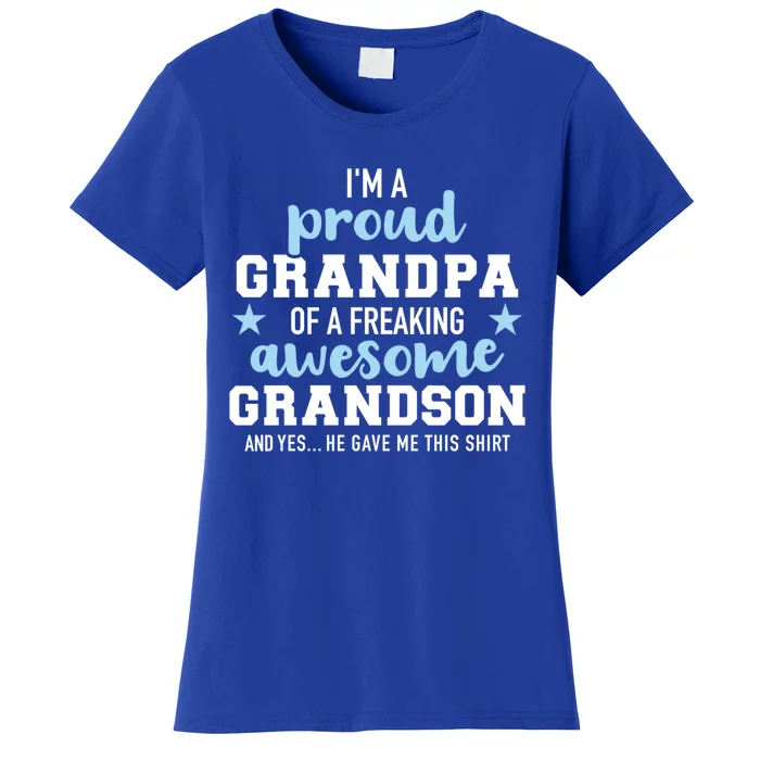 Proud Grandpa Of An Awesome Grandson Gift Women's T-Shirt