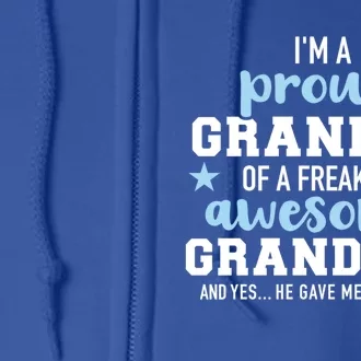 Proud Grandpa Of An Awesome Grandson Gift Full Zip Hoodie