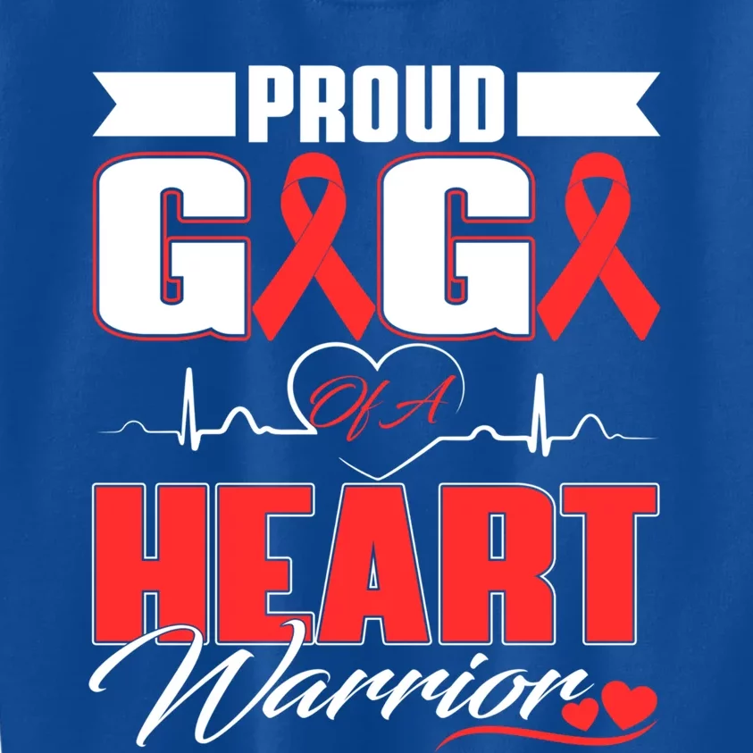 Proud Gigi Of A Heart Warrior Heart Disease Awareness Month Cool Gift Kids Sweatshirt