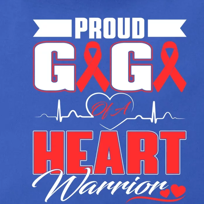 Proud Gigi Of A Heart Warrior Heart Disease Awareness Month Cool Gift Zip Tote Bag