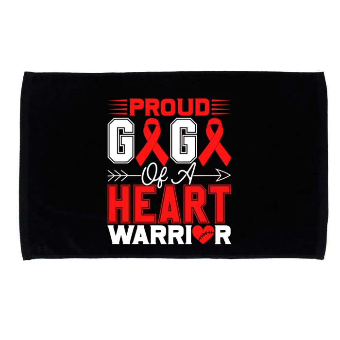 Proud Gigi Of A Heart Warrior Heart Disease Awareness Month Gift Microfiber Hand Towel