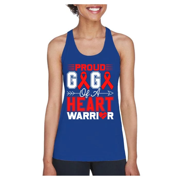 Proud Gigi Of A Heart Warrior Heart Disease Awareness Month Gift Women's Racerback Tank