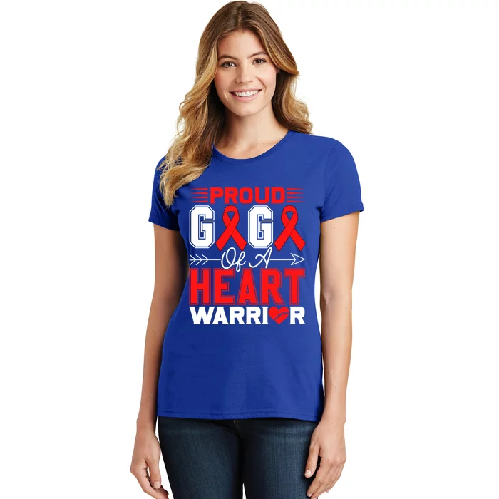 Proud Gigi Of A Heart Warrior Heart Disease Awareness Month Gift Women's T-Shirt