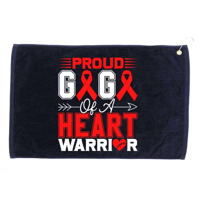 Proud Gigi Of A Heart Warrior Heart Disease Awareness Month Gift Grommeted Golf Towel