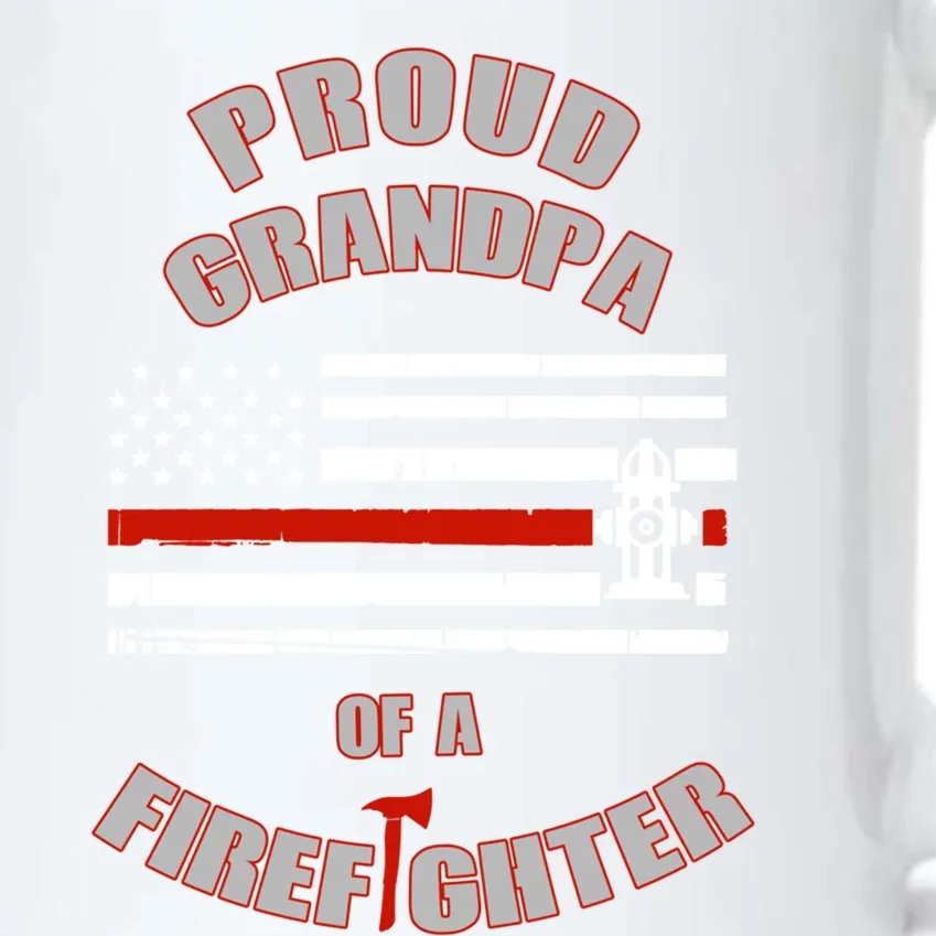 Proud Grandpa Of A Volunteer Firefighter Gift Black Color Changing Mug