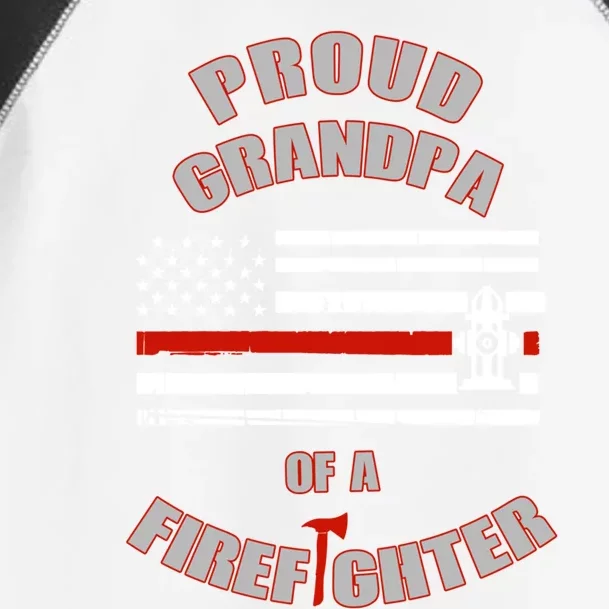 Proud Grandpa Of A Volunteer Firefighter Gift Toddler Fine Jersey T-Shirt