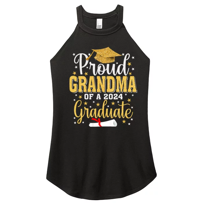 Proud Grandma Of A 2024 Graduate For Family Graduation Women’s Perfect Tri Rocker Tank