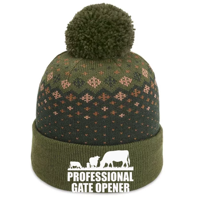 Professional Gate Opener Cow Apparel The Baniff Cuffed Pom Beanie