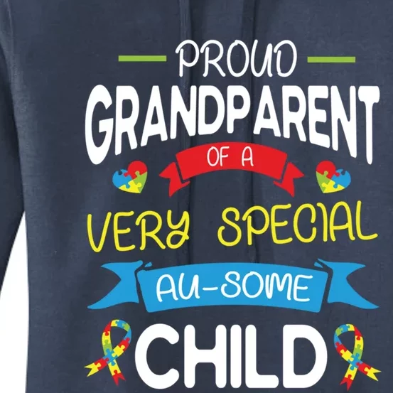 Proud Grandparent Of A Very Special Ausome Autistic Cool Gift Women's Pullover Hoodie