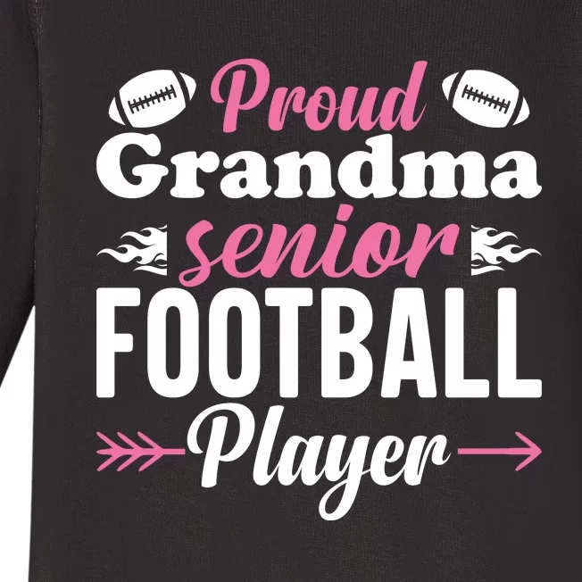 Proud Grandma Of A Senior Football Player Baby Long Sleeve Bodysuit