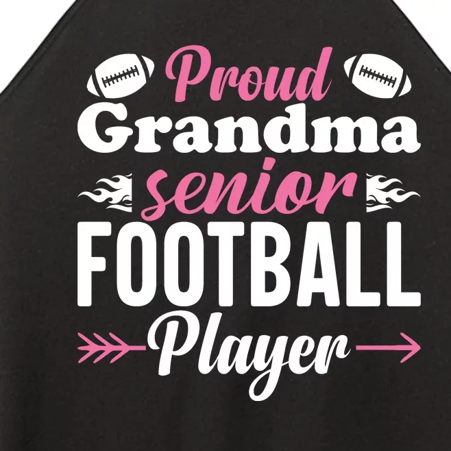 Proud Grandma Of A Senior Football Player Women’s Perfect Tri Rocker Tank