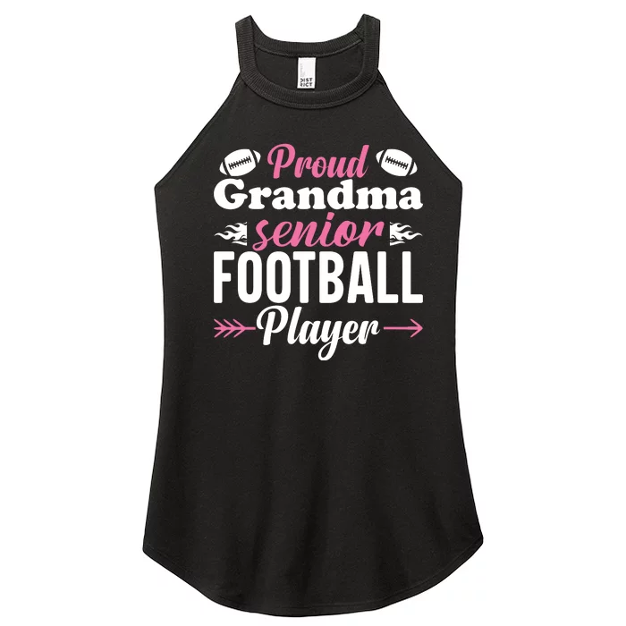 Proud Grandma Of A Senior Football Player Women’s Perfect Tri Rocker Tank