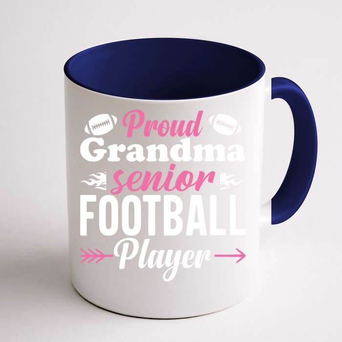 Proud Grandma Of A Senior Football Player Front & Back Coffee Mug