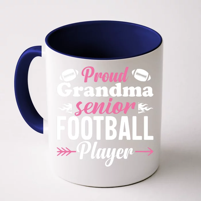 Proud Grandma Of A Senior Football Player Front & Back Coffee Mug