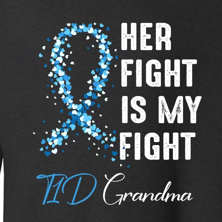 Proud Grandma Of A T1D Warrior Diabetic Diabetes Awareness Toddler Sweatshirt