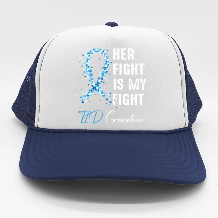 Proud Grandma Of A T1D Warrior Diabetic Diabetes Awareness Trucker Hat