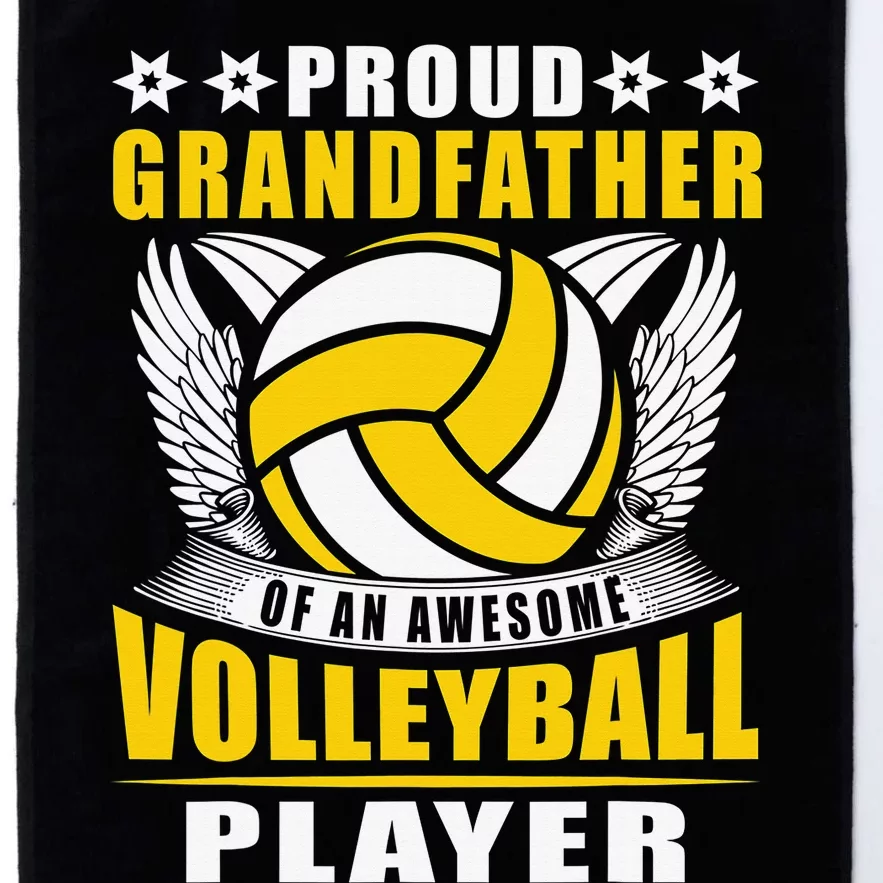 Proud Grandfather Of An Awesome Volleyball Player Platinum Collection Golf Towel