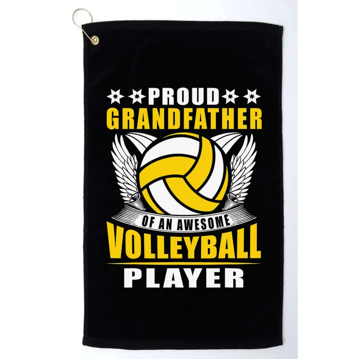 Proud Grandfather Of An Awesome Volleyball Player Platinum Collection Golf Towel