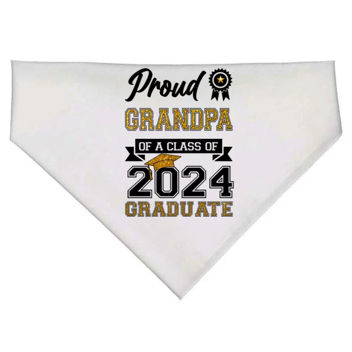 Proud Grandpa Of The Class Of 2024 Graduate USA-Made Doggie Bandana