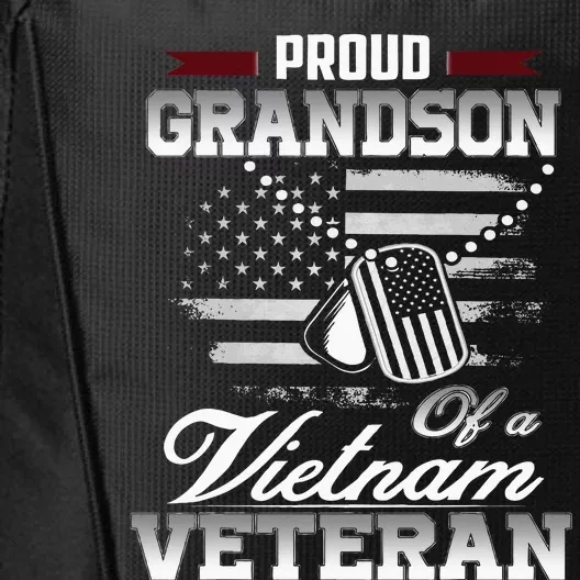 Proud Grandson Of A Vietnam Veteran City Backpack