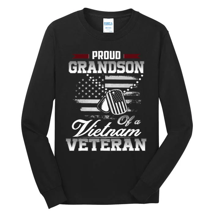 Proud Grandson Of A Vietnam Veteran Tall Long Sleeve T-Shirt