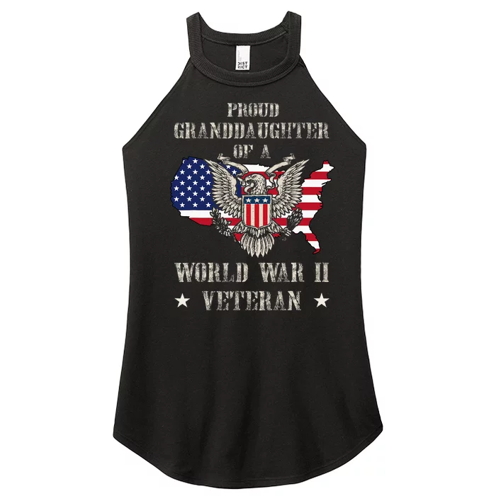 Proud Granddaughter Of A Wwii Veteran Women’s Perfect Tri Rocker Tank