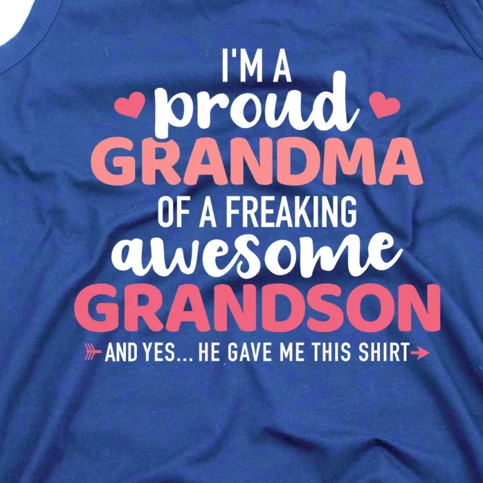 Proud Grandma Of An Awesome Grandson Gift Tank Top