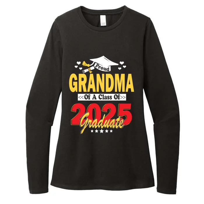 Proud Grandma Of A Class Of 2025 Graduate Senior Gift Womens CVC Long Sleeve Shirt