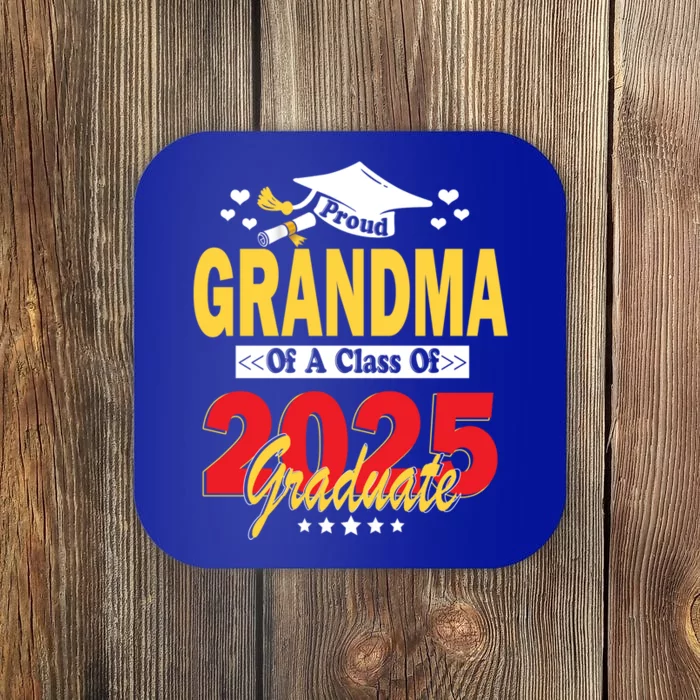 Proud Grandma Of A Class Of 2025 Graduate Senior Gift Coaster