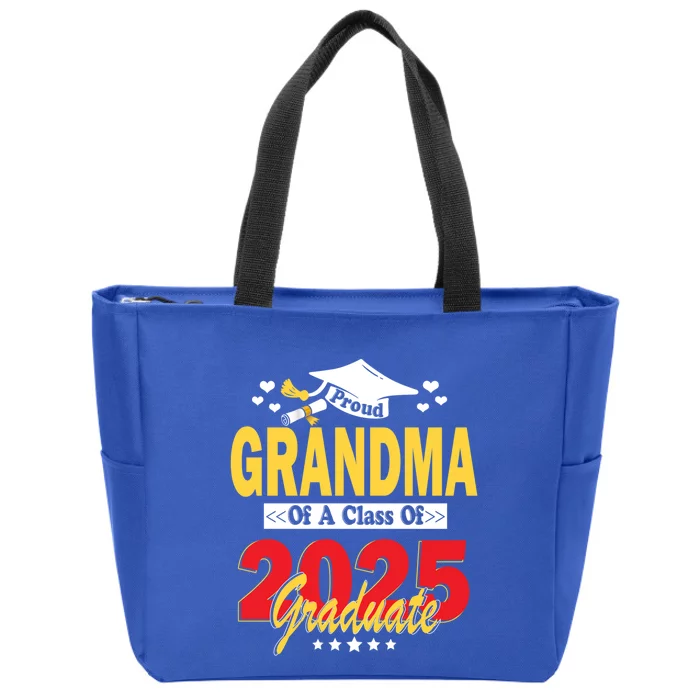 Proud Grandma Of A Class Of 2025 Graduate Senior Gift Zip Tote Bag