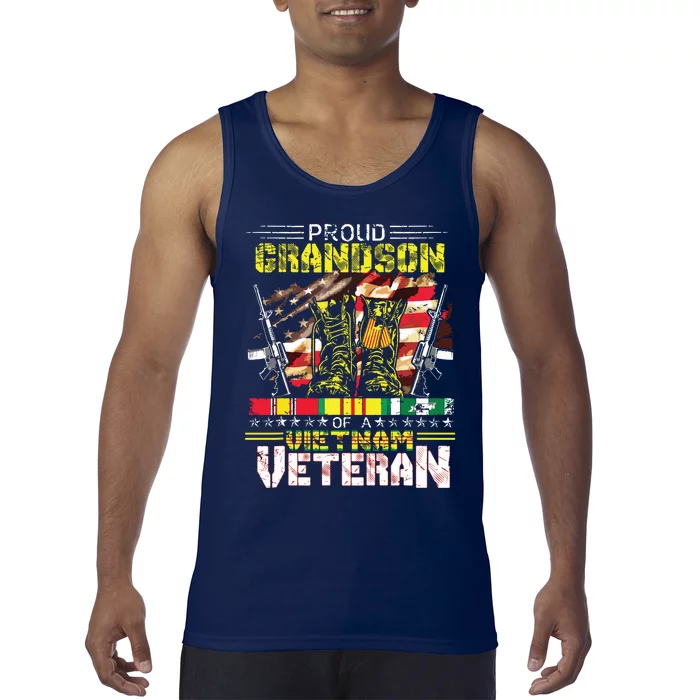 Proud Grandson Of A Vietnam Veteran Vietnam War Vet Tank Top