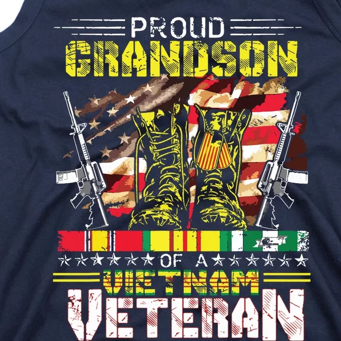 Proud Grandson Of A Vietnam Veteran Vietnam War Vet Tank Top