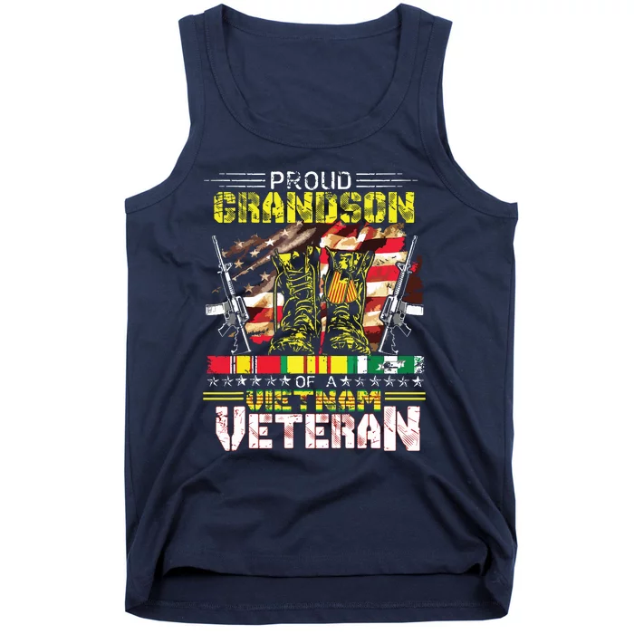 Proud Grandson Of A Vietnam Veteran Vietnam War Vet Tank Top