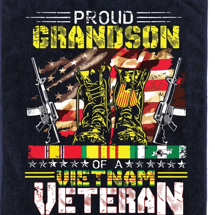 Proud Grandson Of A Vietnam Veteran Vietnam War Vet Platinum Collection Golf Towel