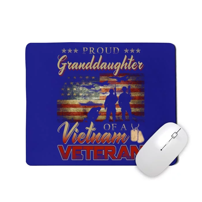 Proud Granddaughter Of A Vietnam Veteran Grandpa Gift Mousepad