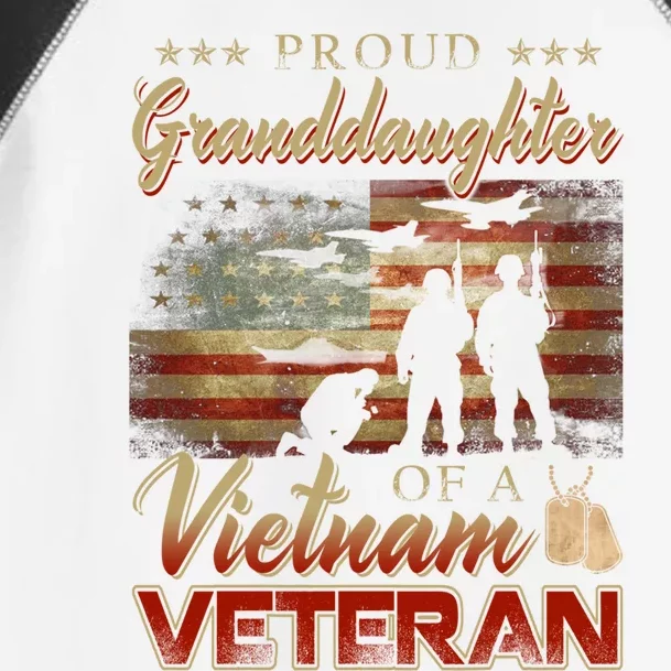 Proud Granddaughter Of A Vietnam Veteran Grandpa Gift Toddler Fine Jersey T-Shirt