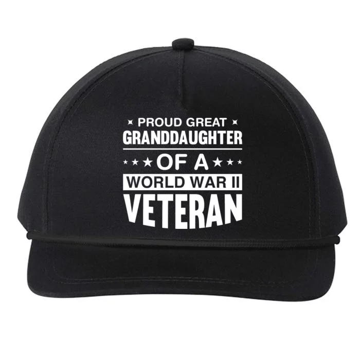 Proud Granddaughter Of A World War II Veteran Snapback Five-Panel Rope Hat