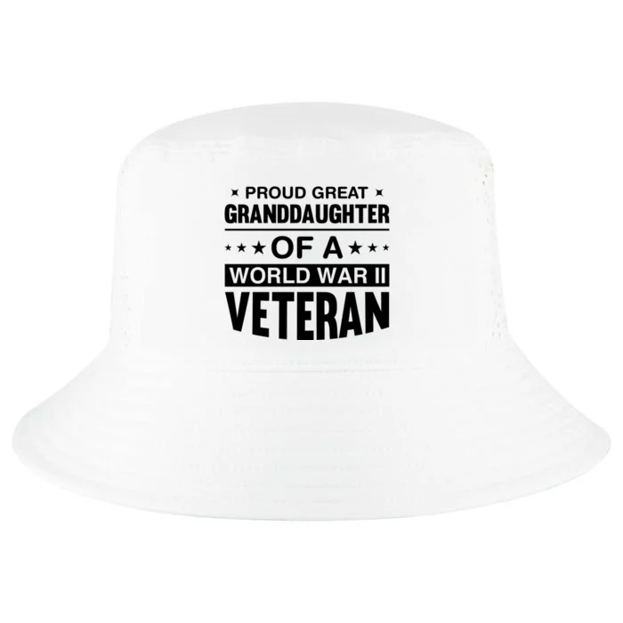 Proud Granddaughter Of A World War II Veteran Cool Comfort Performance Bucket Hat