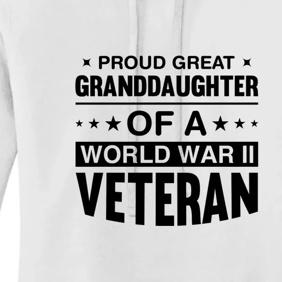 Proud Granddaughter Of A World War II Veteran Women's Pullover Hoodie