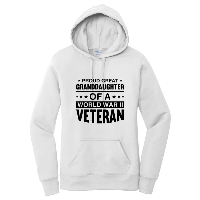 Proud Granddaughter Of A World War II Veteran Women's Pullover Hoodie