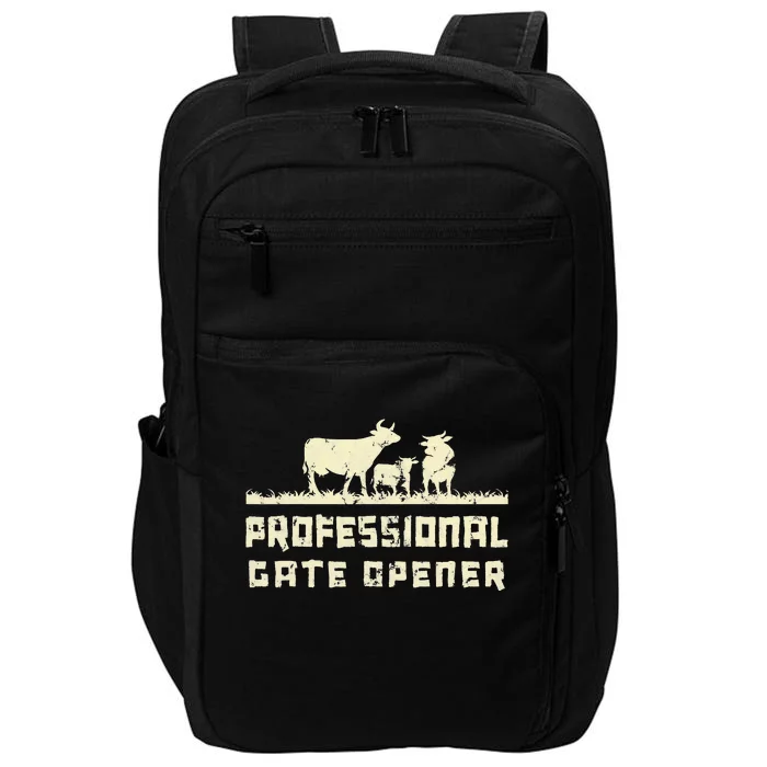 Professional Gate Opener Cows Animal Farm Impact Tech Backpack