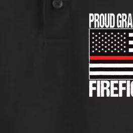 Proud Grandma Of A Firefighter Shirt Fireman Dry Zone Grid Performance Polo