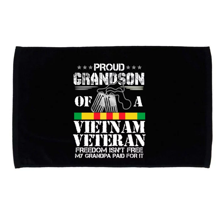 Proud Grandson Of A Vietnam Veteran Costume For Boys Cute Gift Microfiber Hand Towel