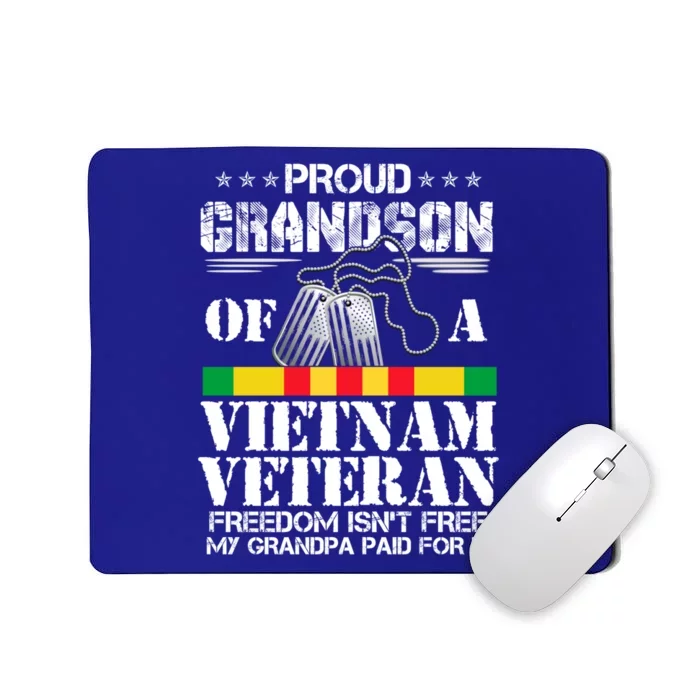 Proud Grandson Of A Vietnam Veteran Costume For Boys Cute Gift Mousepad