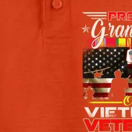 Proud Grandson Of Vietnam Veteran Gift For Boys Cute Gift Dry Zone Grid Performance Polo