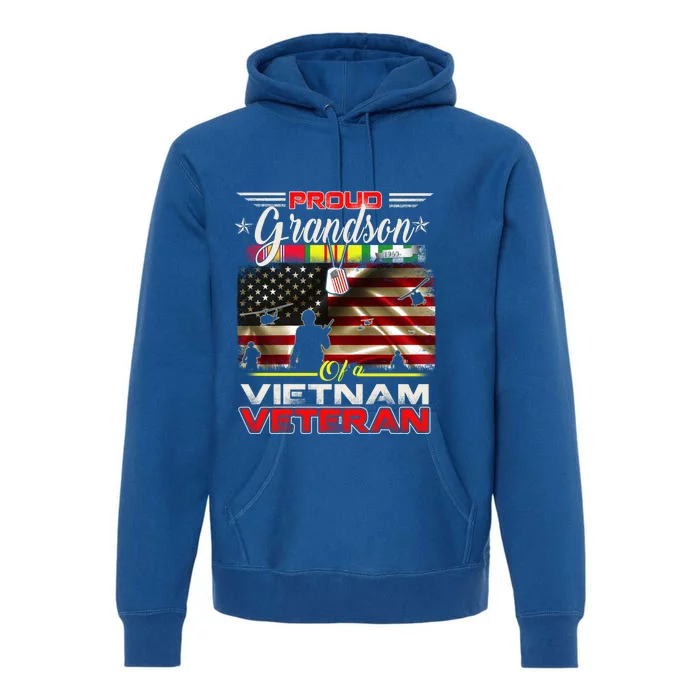 Proud Grandson Of Vietnam Veteran Gift For Boys Cute Gift Premium Hoodie